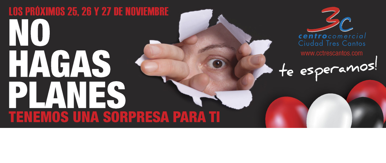 Black Friday Noviembre Centro Comercial Tres Cantos